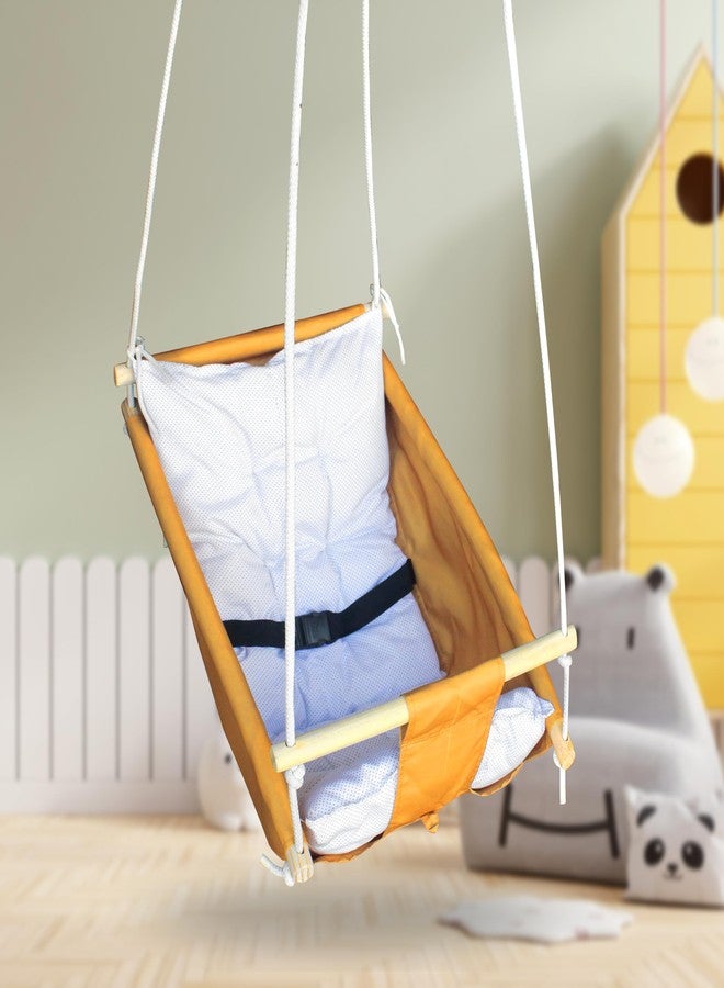BOFFLE Baby Swing for Infants and Toddlers, Newborn Baby Sleeping Chair Hammock Indoor and Outdoor, Wooden Hanging Seat Chair for Baby up to 2 Years - Image 1